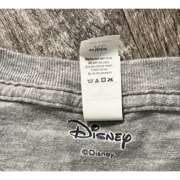Disney Mickey Mouse Baseball Graphic Tee Gray Short Sleeve Adult XL - Picture 2 of 6